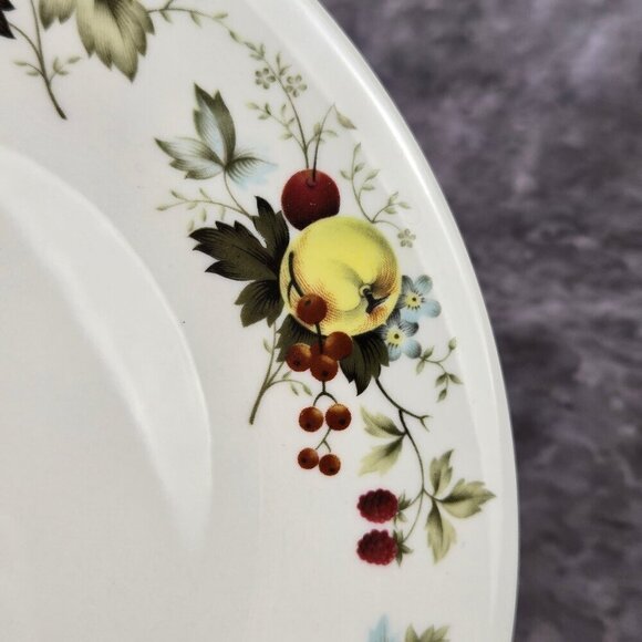 Royal Kent 3 Piece Set cup Saucer Bread Plate Apples Pears Fruits Vintage - Picture 5 of 16